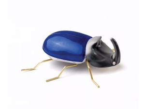 RHINOCEROS BEETLE COBALT - Contemporary style ceramic decorative object _ Mambo Unlimited Ideas